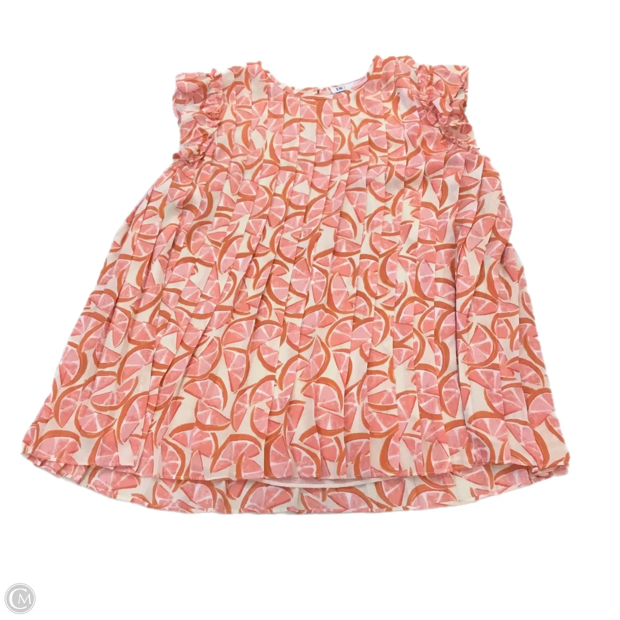 Top Sleeveless By Dr2 In Orange & Pink, Size: M