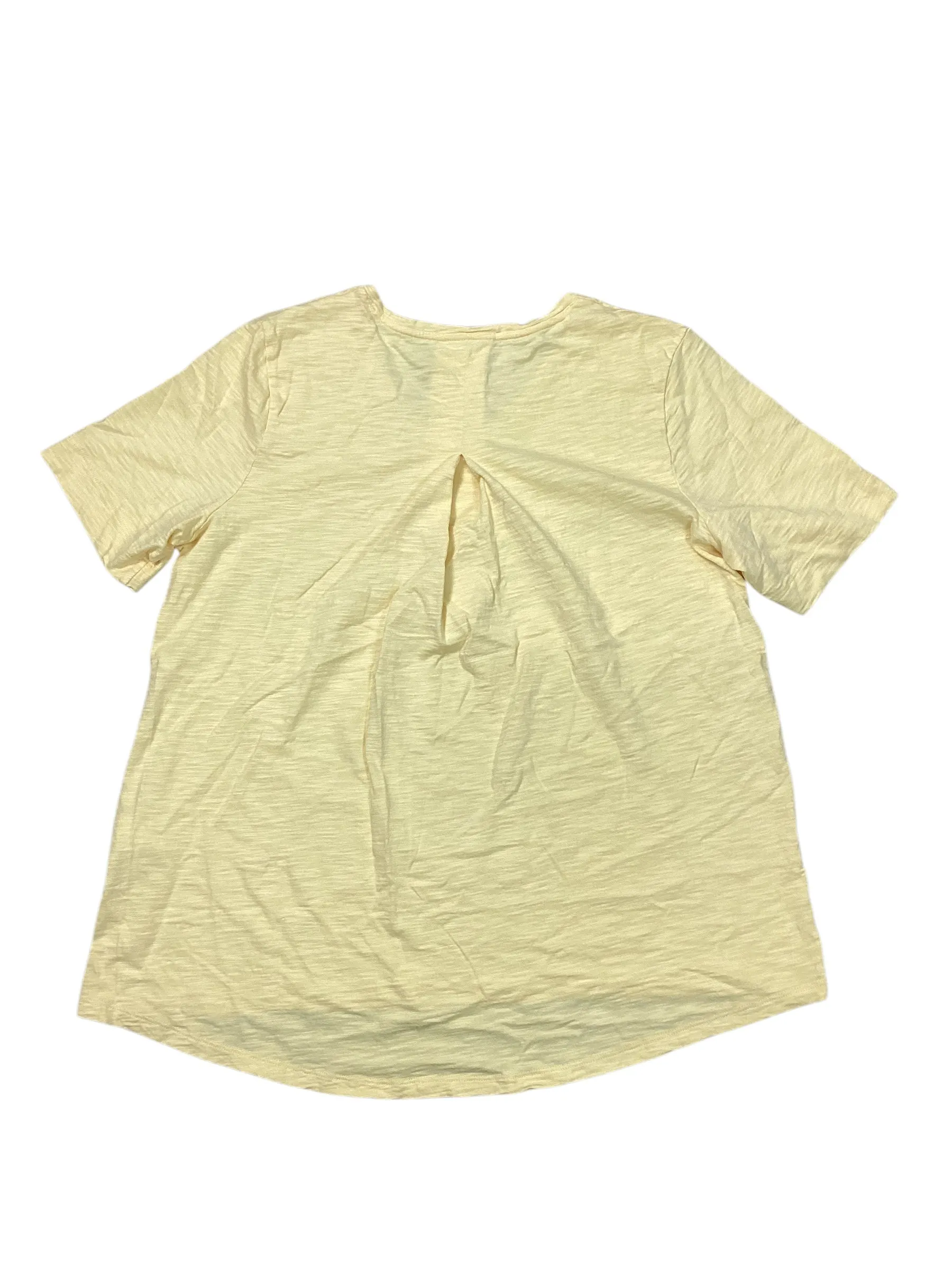 Top Ss Basic By Chicos In Yellow, Size:L