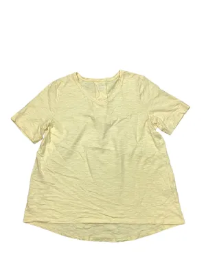 Top Ss Basic By Chicos In Yellow, Size:L