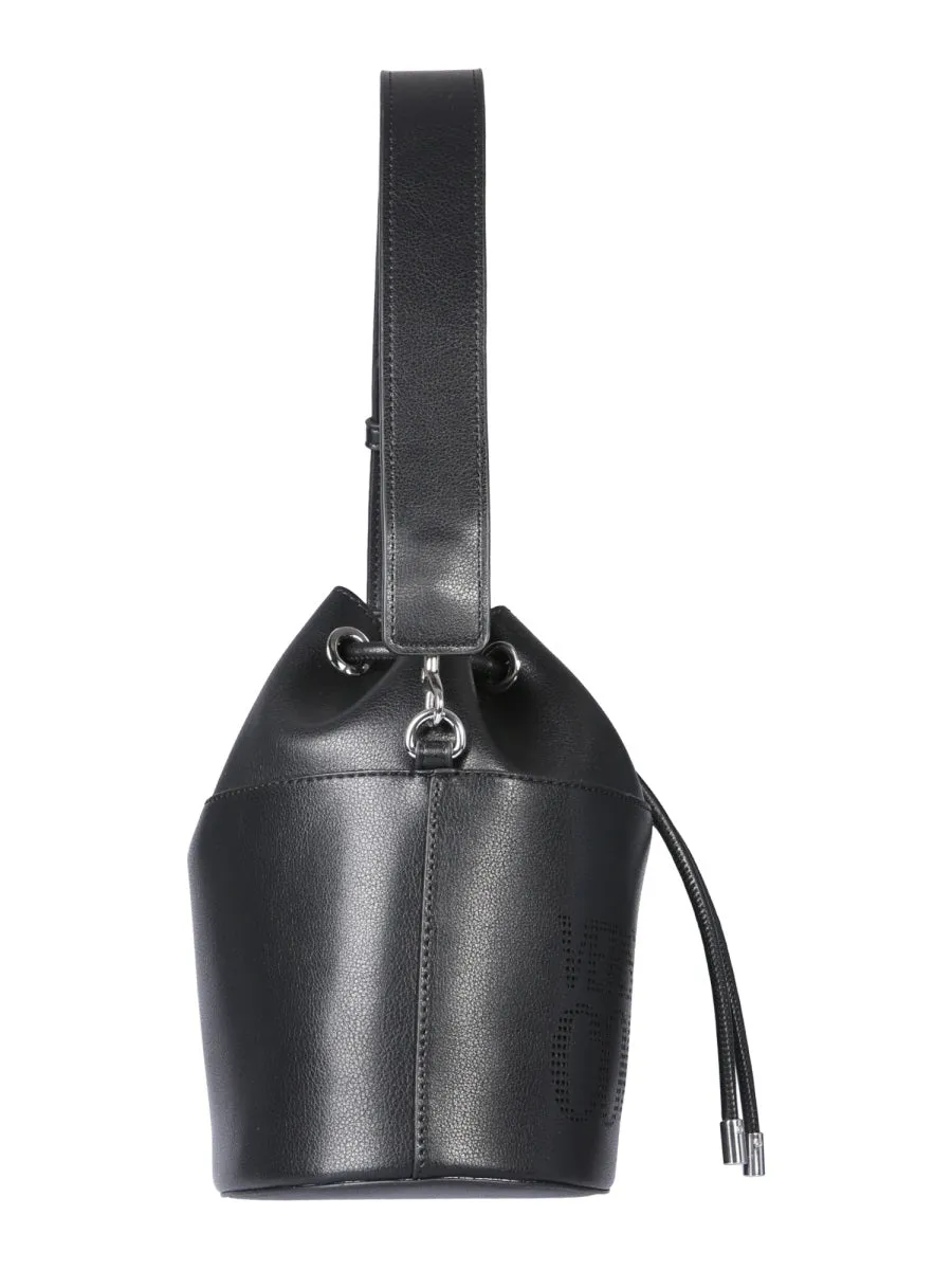 Versace Jeans Couture Logo Printed Mini Bucket Bag