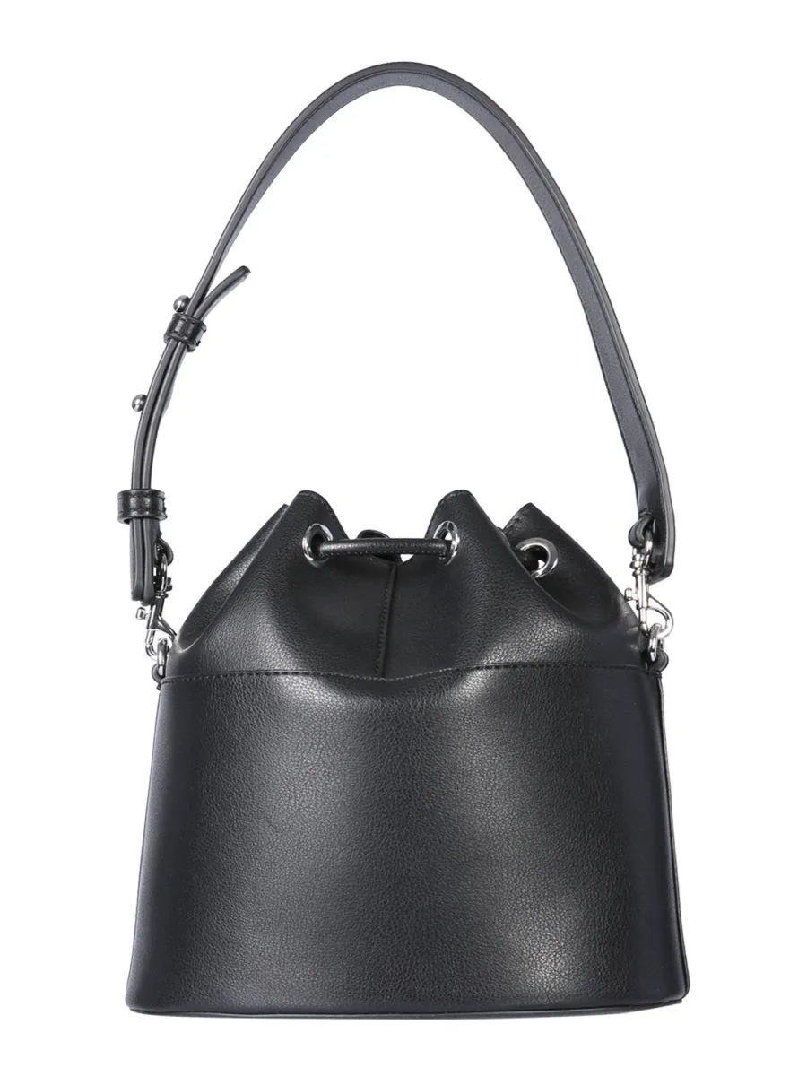 Versace Jeans Couture Logo Printed Mini Bucket Bag