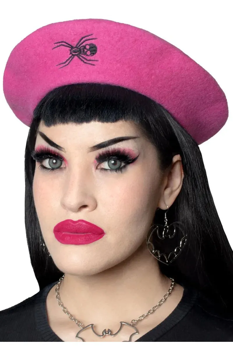 Web Beret Hat [PINK]
