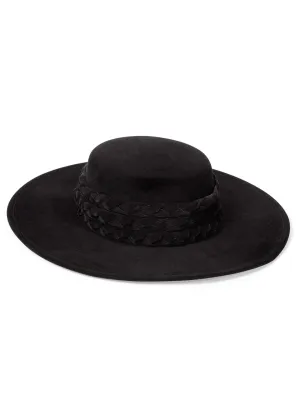 Western Braided Hat - Black