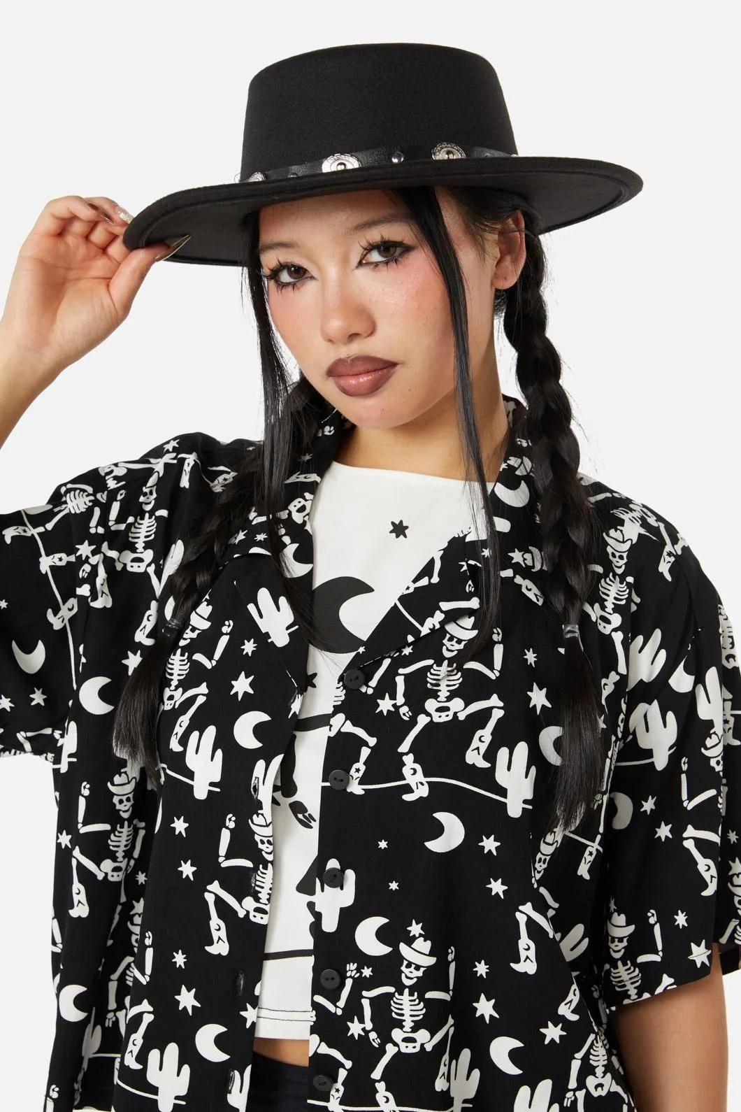 Western Buckle Wide Brim Hat